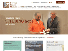 Tablet Screenshot of bereanprisonministries.org